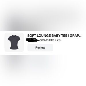 SKIMS - Soft Lounge Baby Tee - Graphite XS